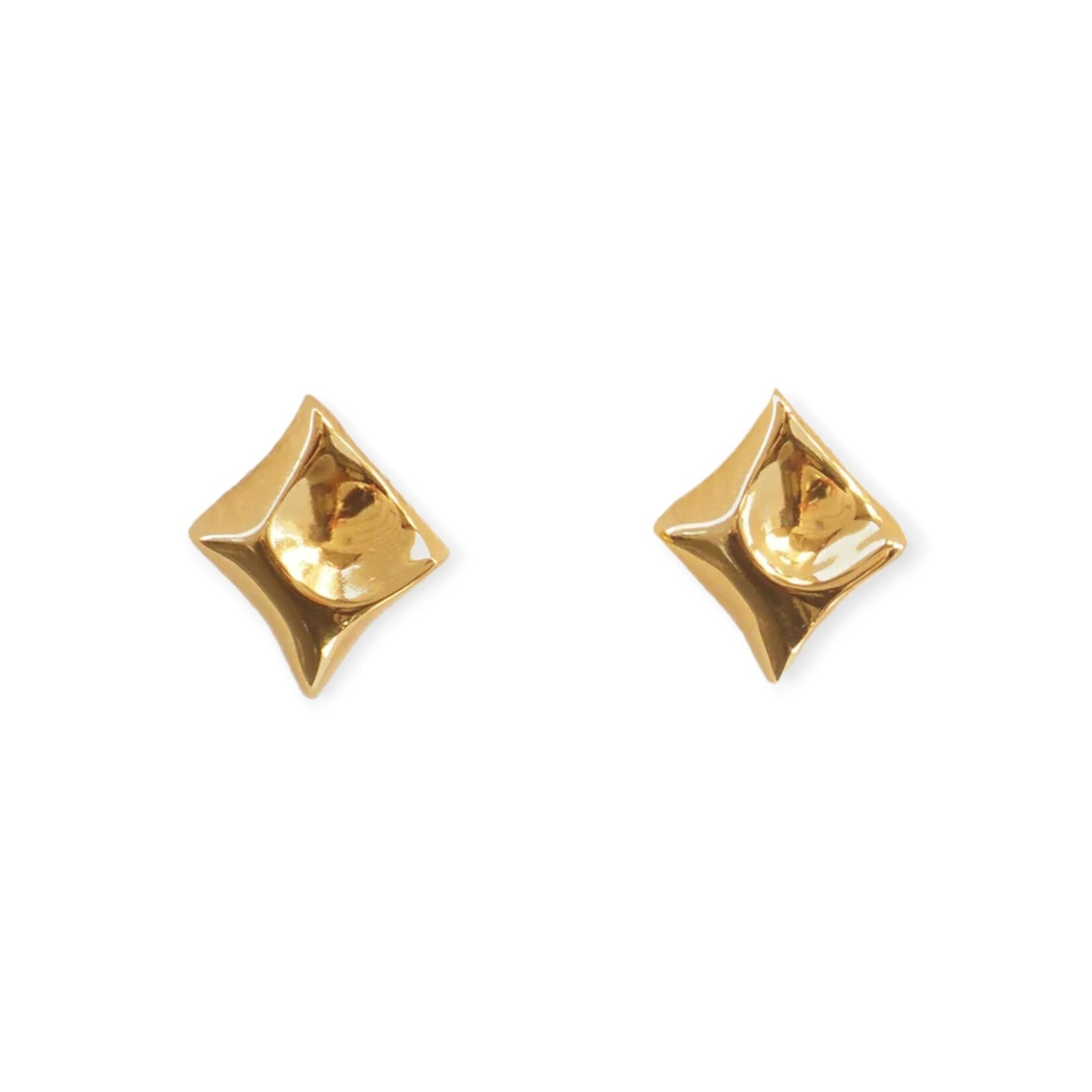 Amatostyle Power Kiss Gold Earrings