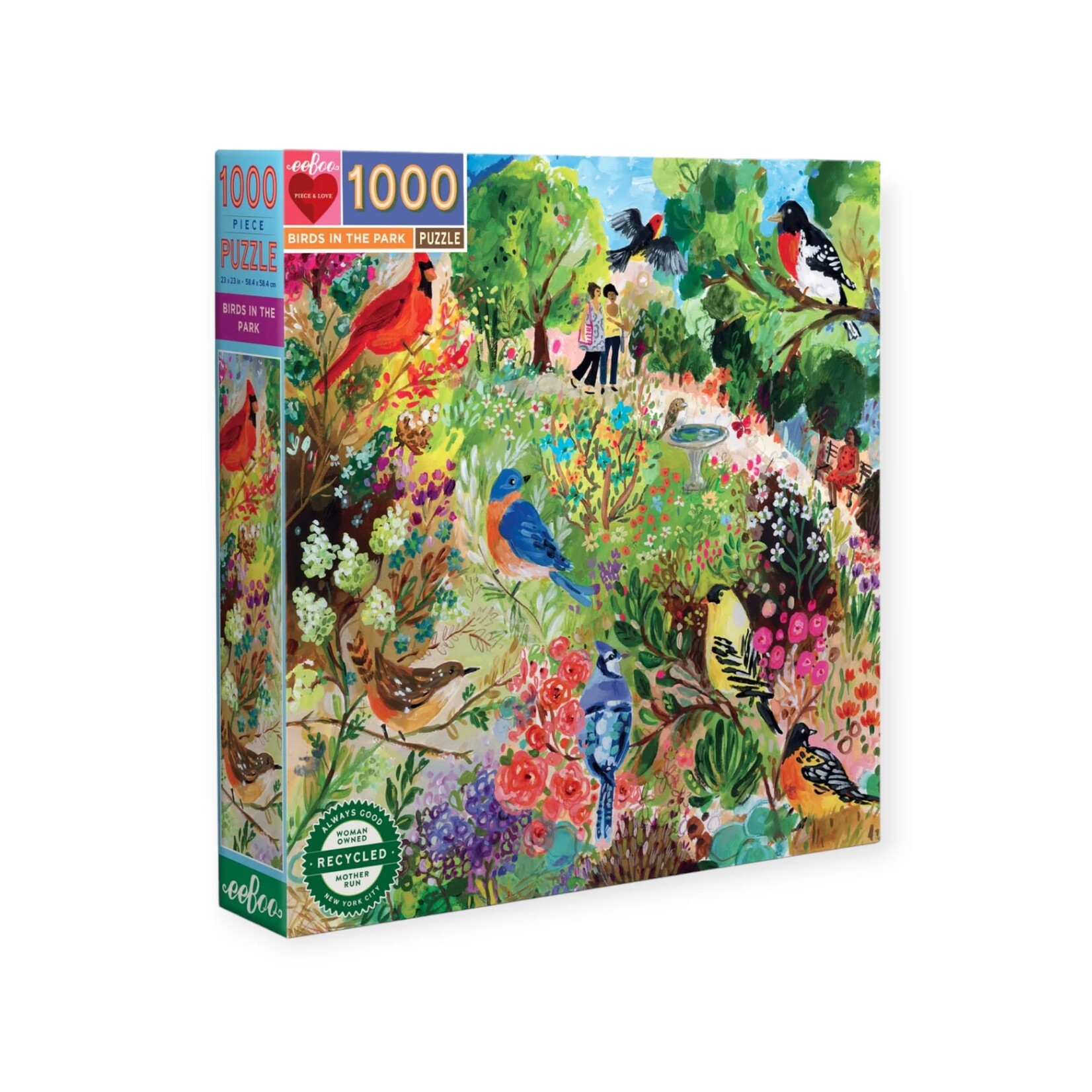 Eeboo Birds in the Park 1000 Piece Puzzle