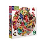 Eeboo Birds & Blossoms 500 Piece Round Puzzle