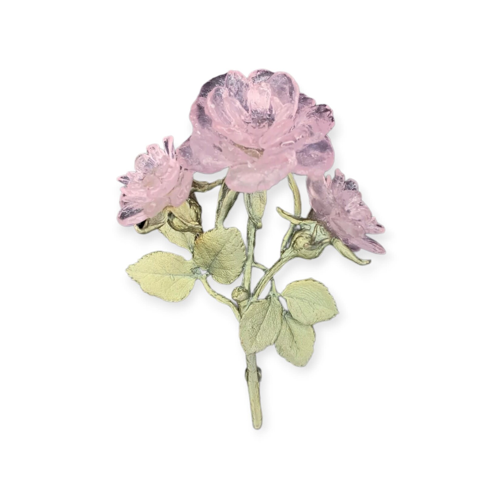 Michael Michaud Blushing Rose Statement Brooch
