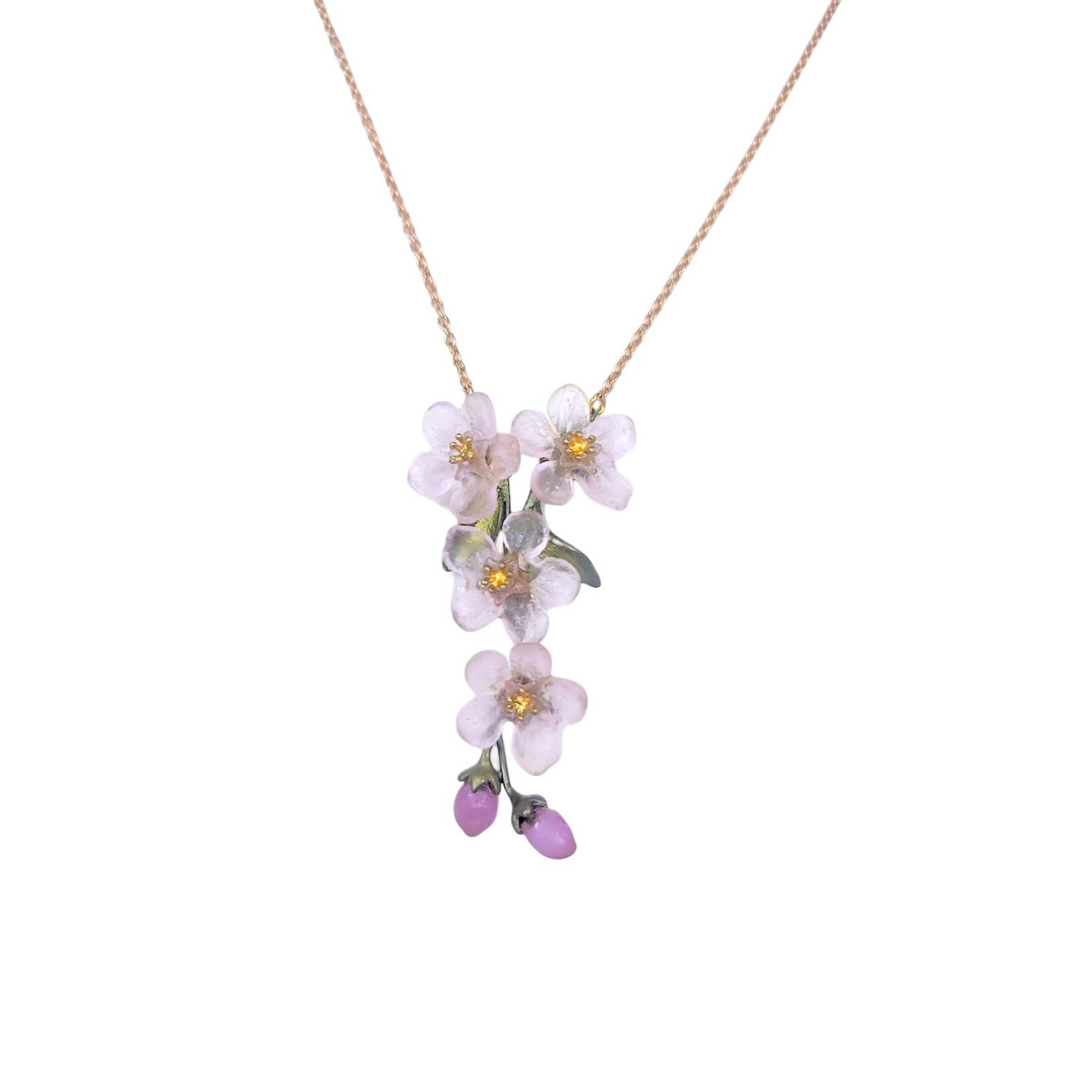 Peach Blossom "Y" Necklace