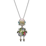 Hilary Greif Designs Bonnet Doll Head Necklace