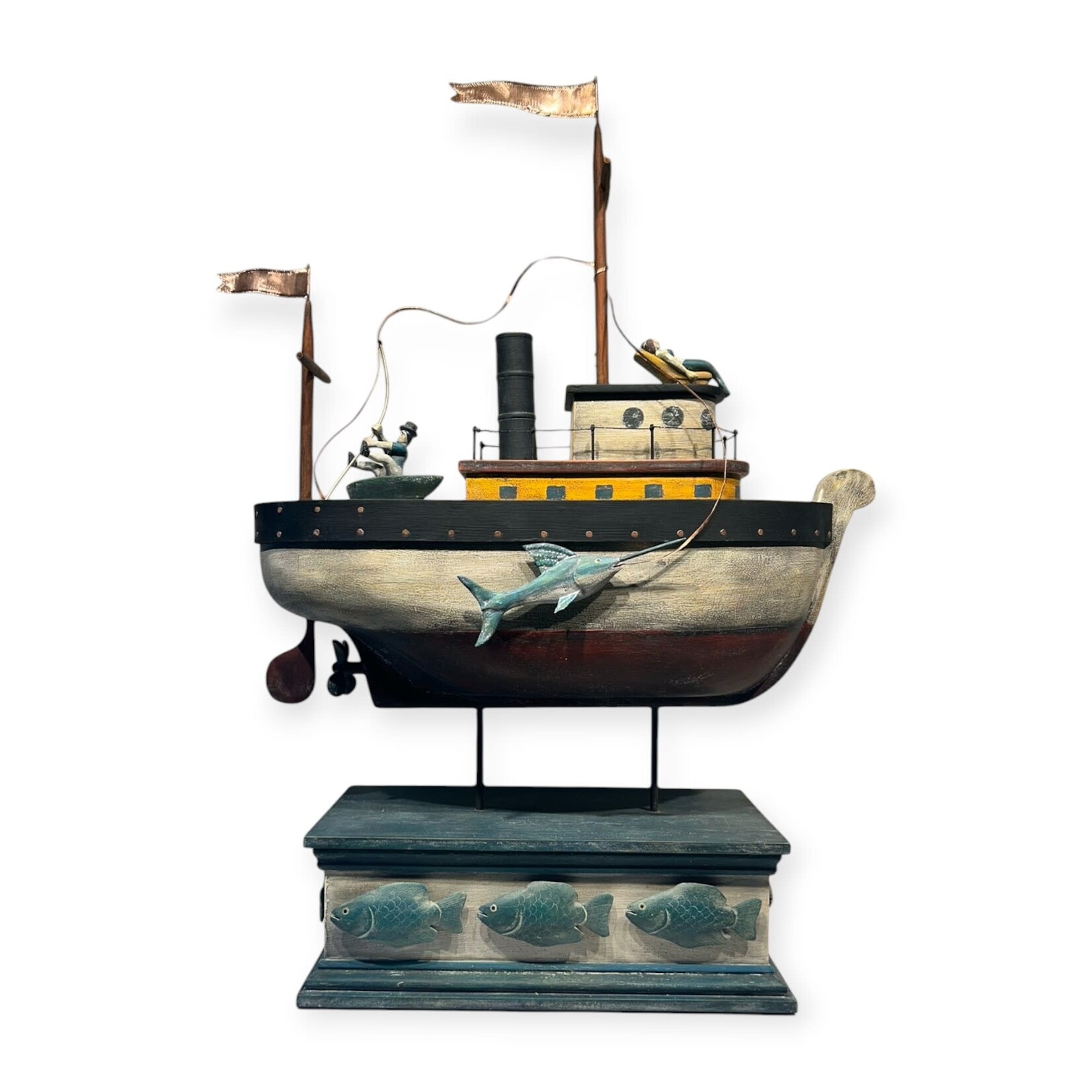 William Kautz Deep Sea Ship Fishing with Reclining Mermaid