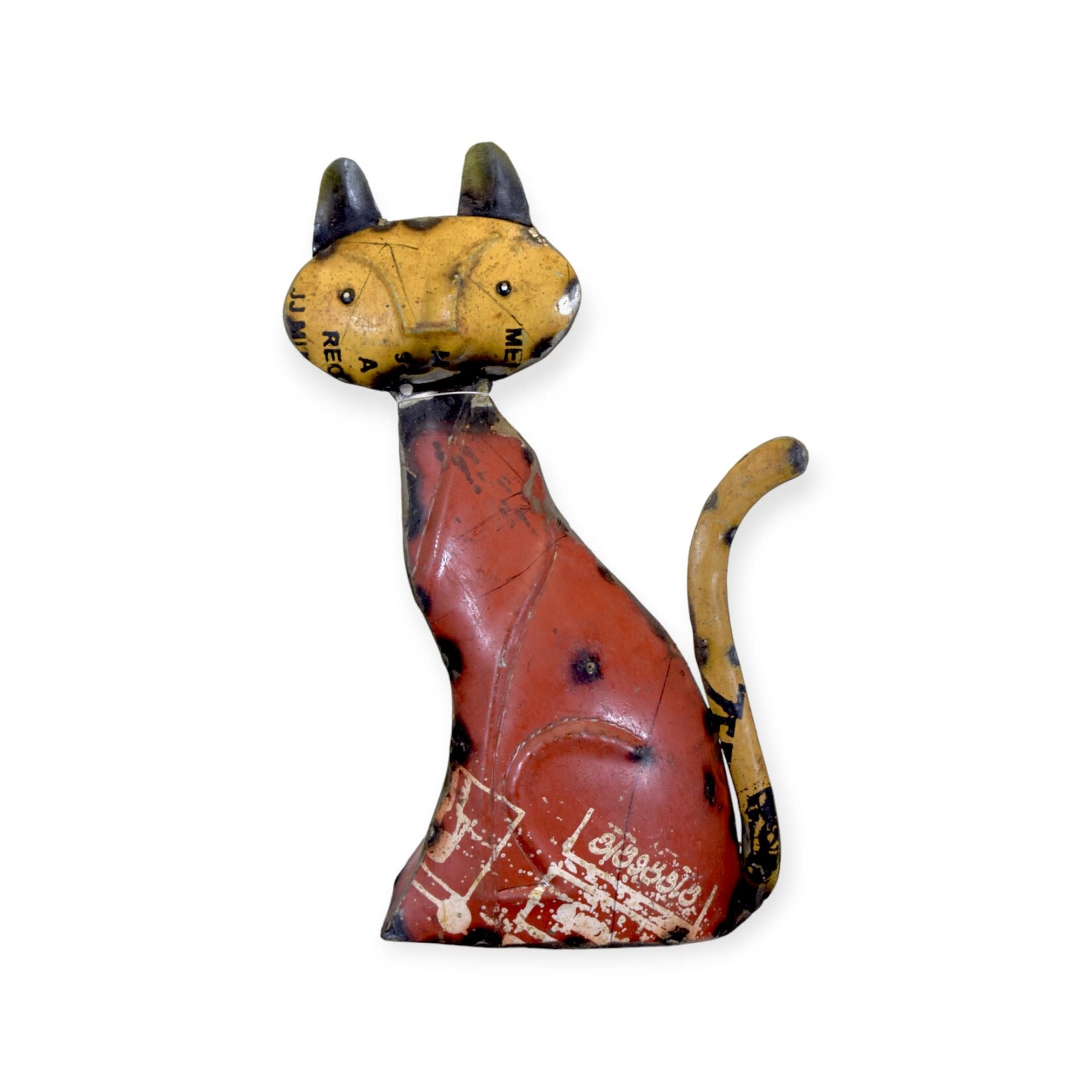 Everyday Artifact 20 Recycled Metal Sitting Cat