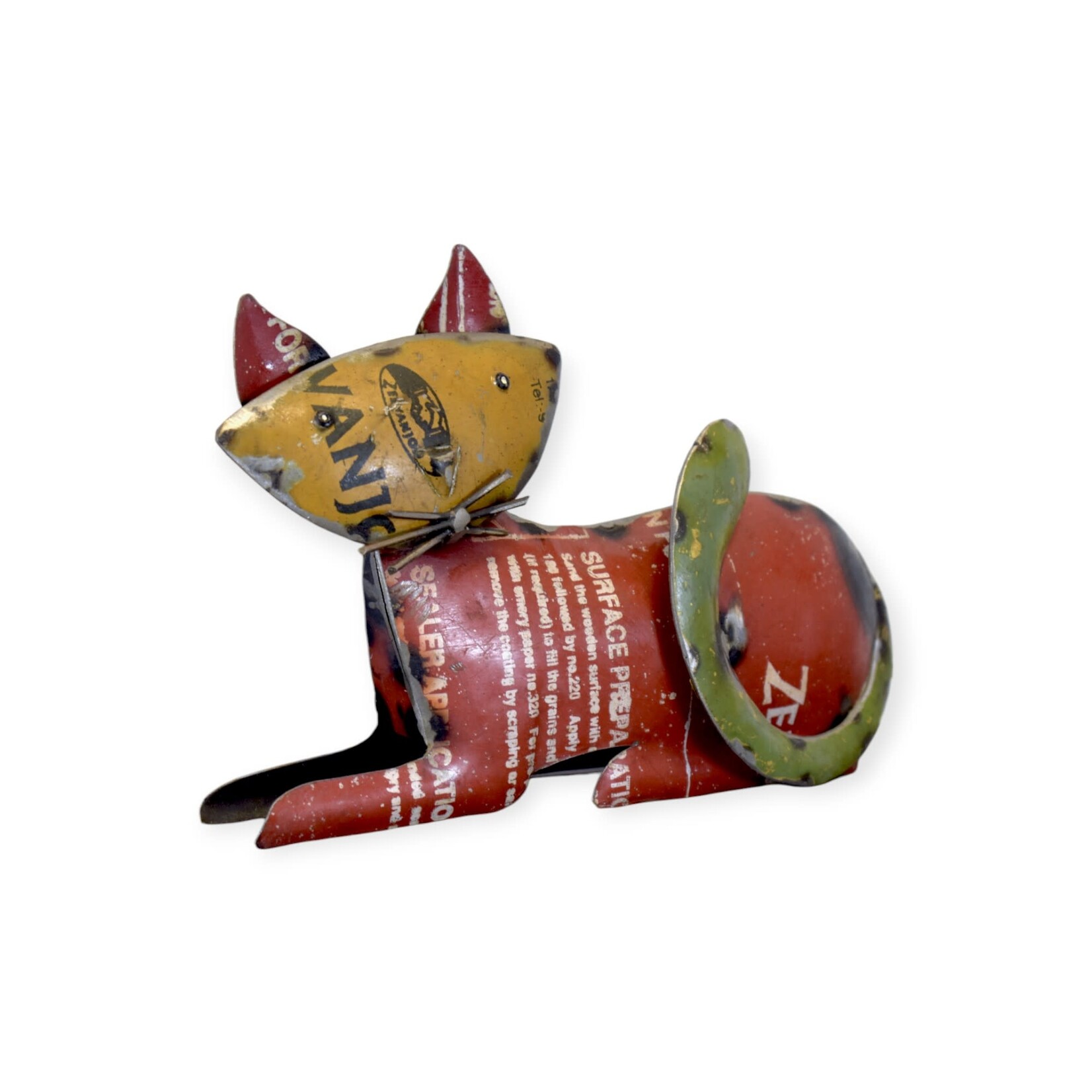 Everyday Artifact 20 Recycled Metal Resting Cat