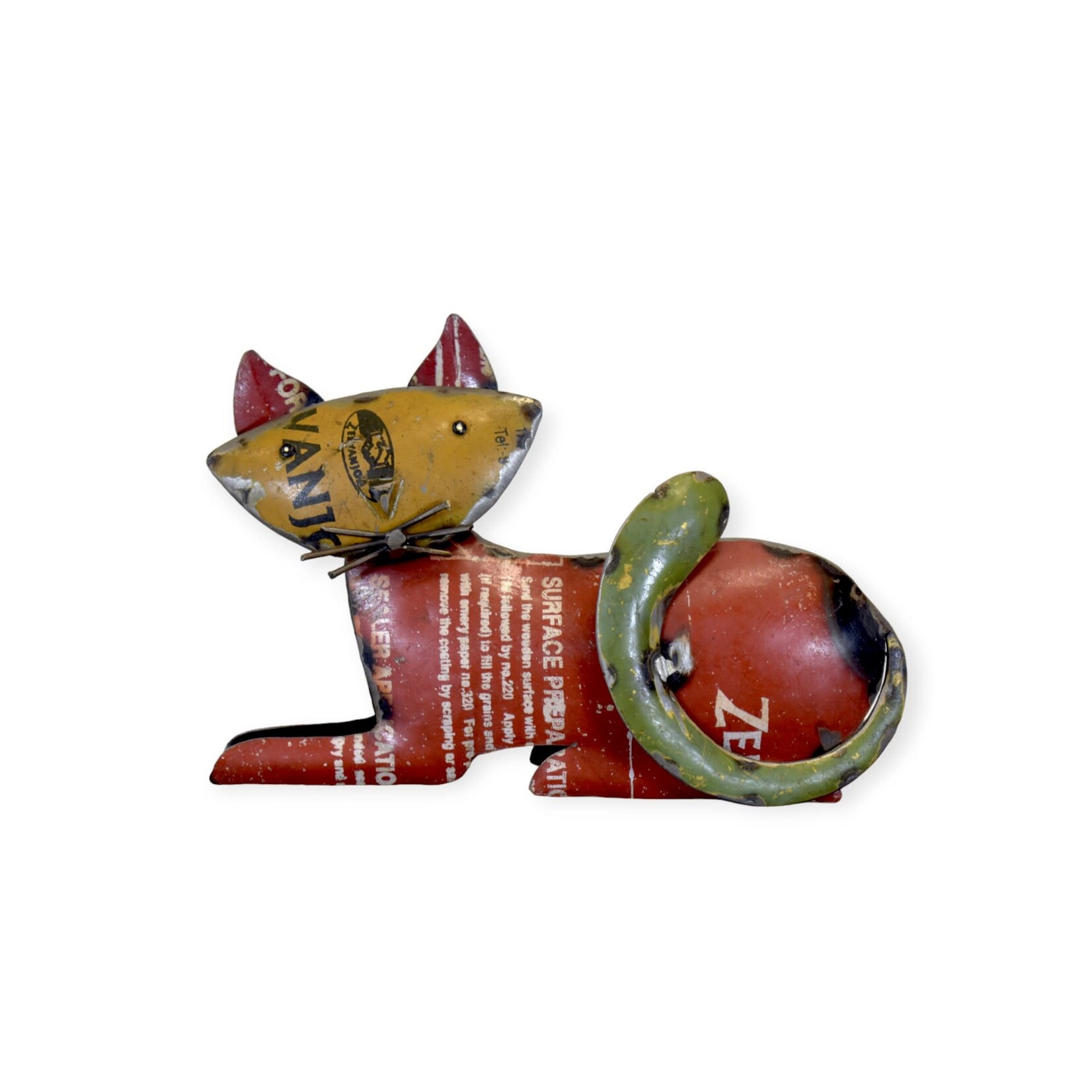 Everyday Artifact 20 Recycled Metal Resting Cat