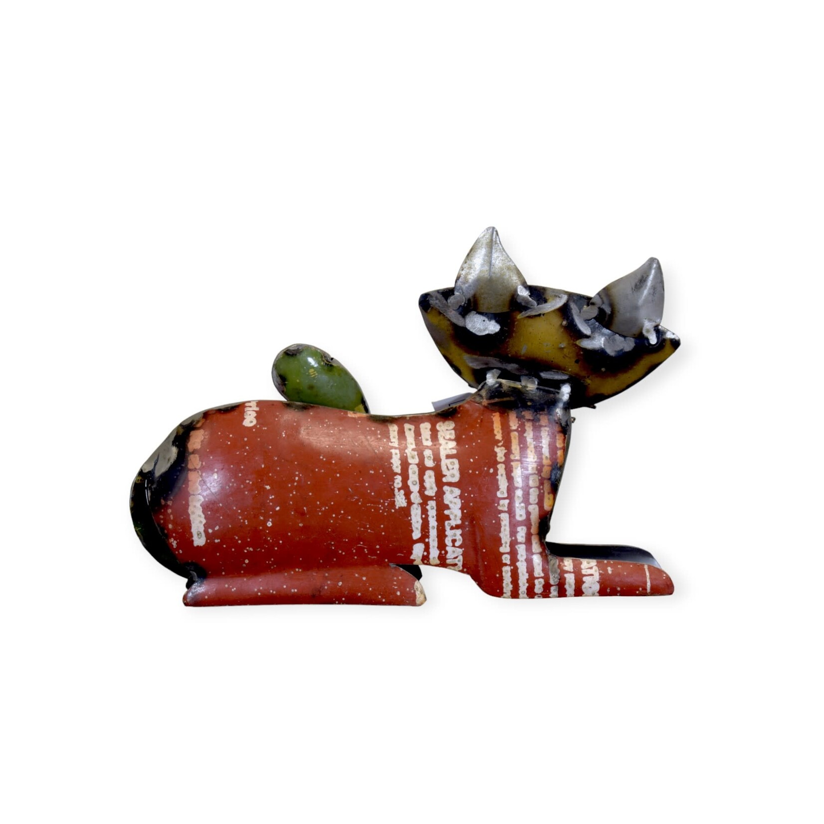 Everyday Artifact 20 Recycled Metal Laying Cat Small