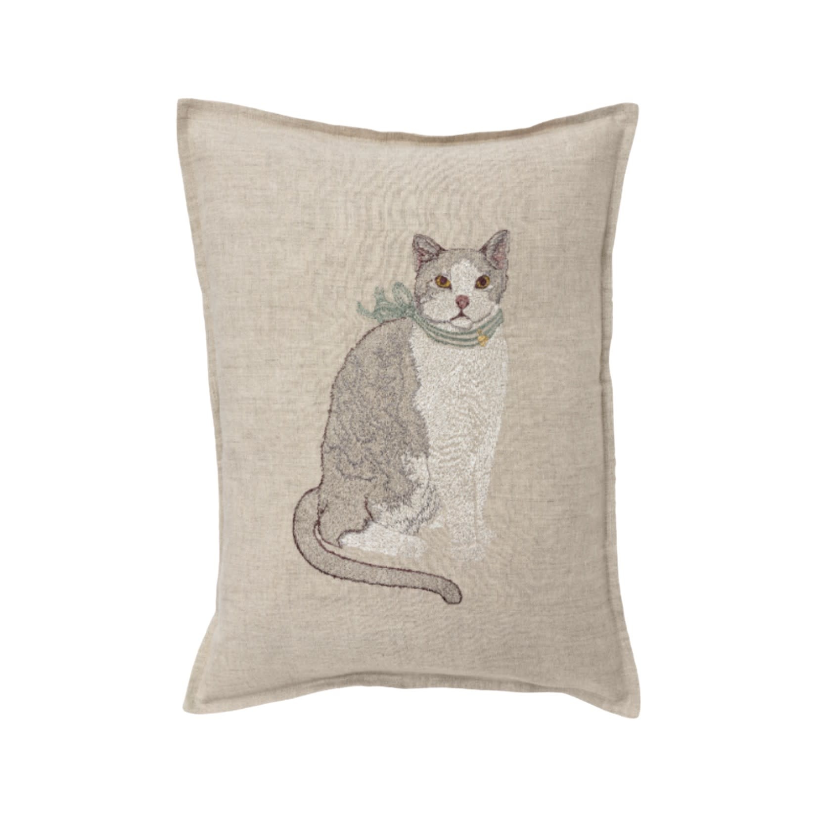 Coral&Tusk クッションカバー　Prayful Cats Fancy Cat Pillow - American Folk Art Museum