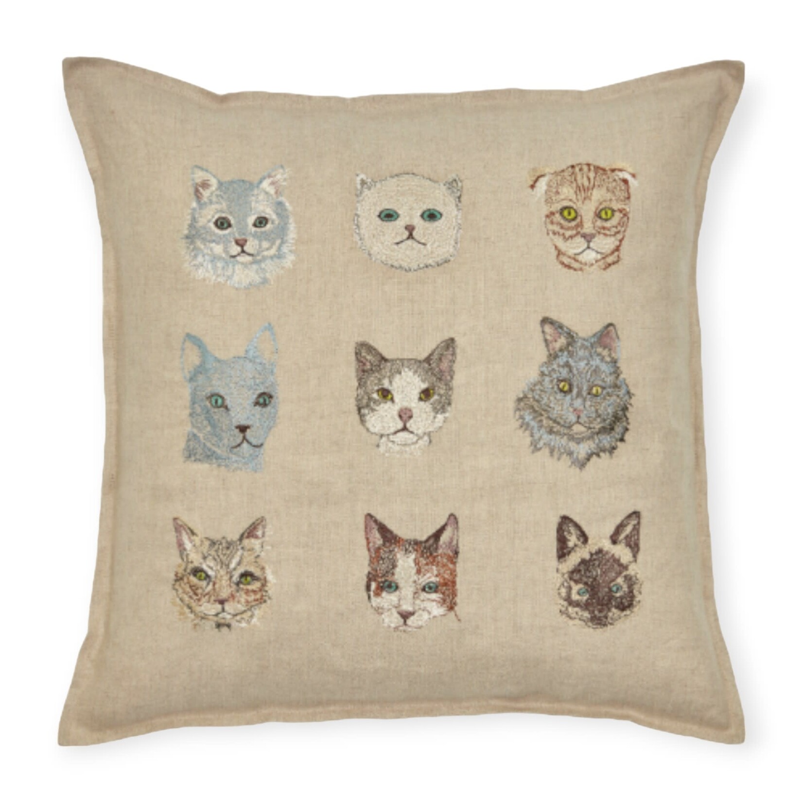 Coral & Tusk Nine Cats Pillow