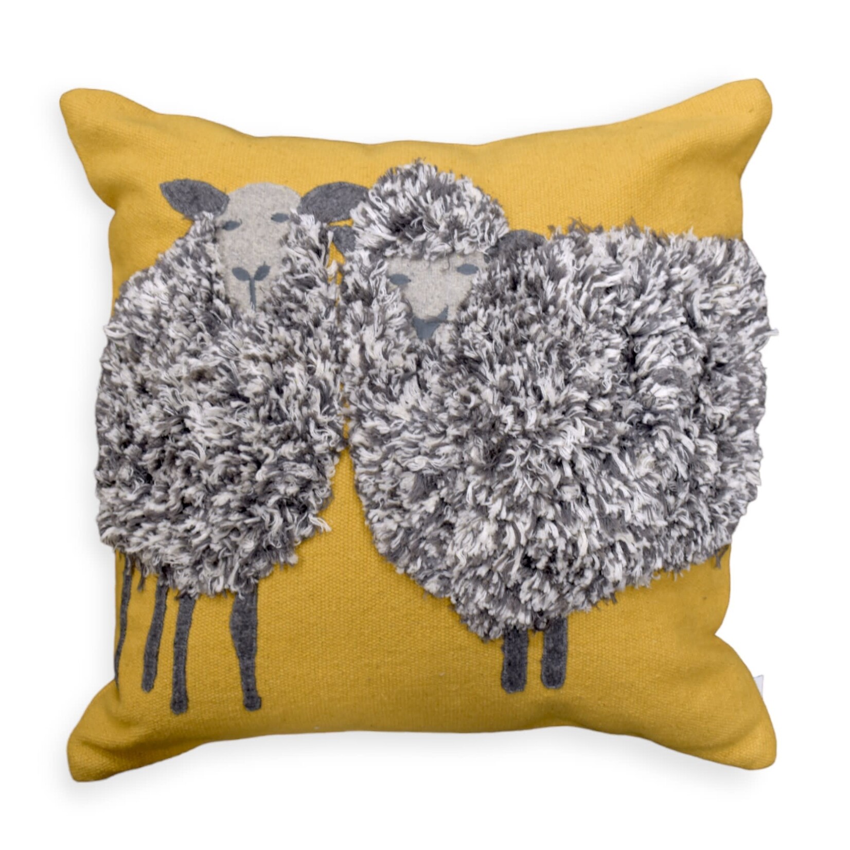 Natural Habitat Duo Sheep Pillow Mustard