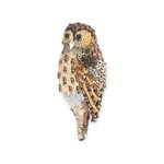 Barred Owl Brooch Pin