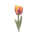 Orange Princess Tulip Brooch Pin