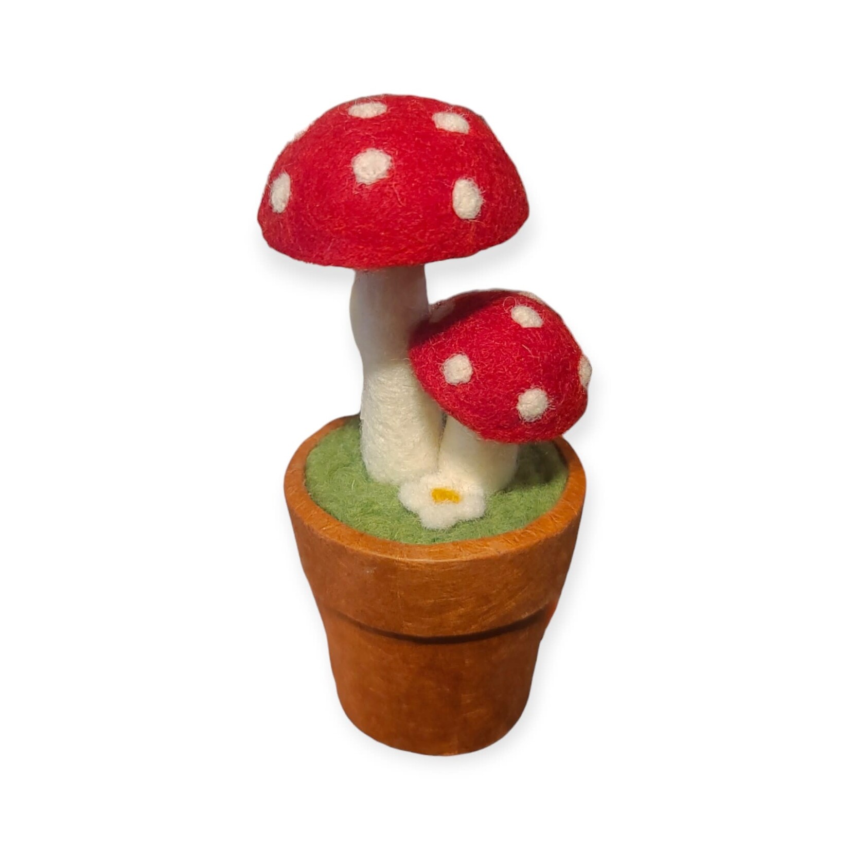 DZI Potted Felt Mushroom