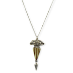 Laurie Leonard Designs Angel Striped Heart Pendant