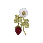 Strawberry and Flower pin
