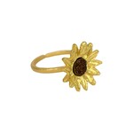 Michael Michaud Sunflower with Druzy Ring