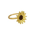 Sunflower with Druzy Ring