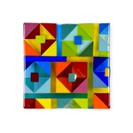 Case Island Glass Livy Square Platter Multi Patchwork