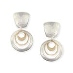 Marjorie Baer Accessories Inc. Tapered Square Rings Cutout Disc Clip Earring