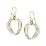 Marjorie Baer Accessories Inc. Wavy Hammered Ring Wire Earrings