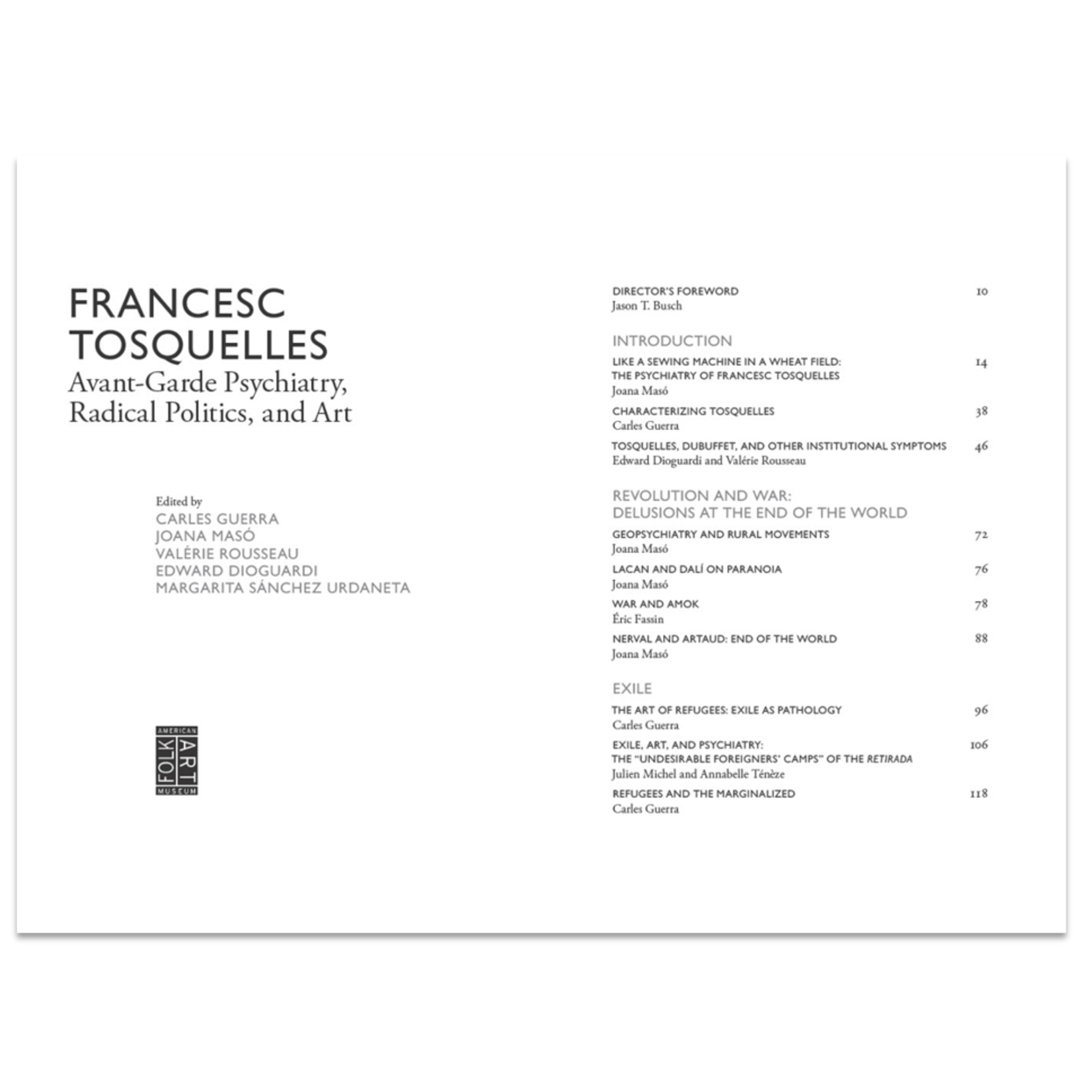 Francesc Tosquelles: Avant-Garde Psychiatry, Radial Politics, and Art