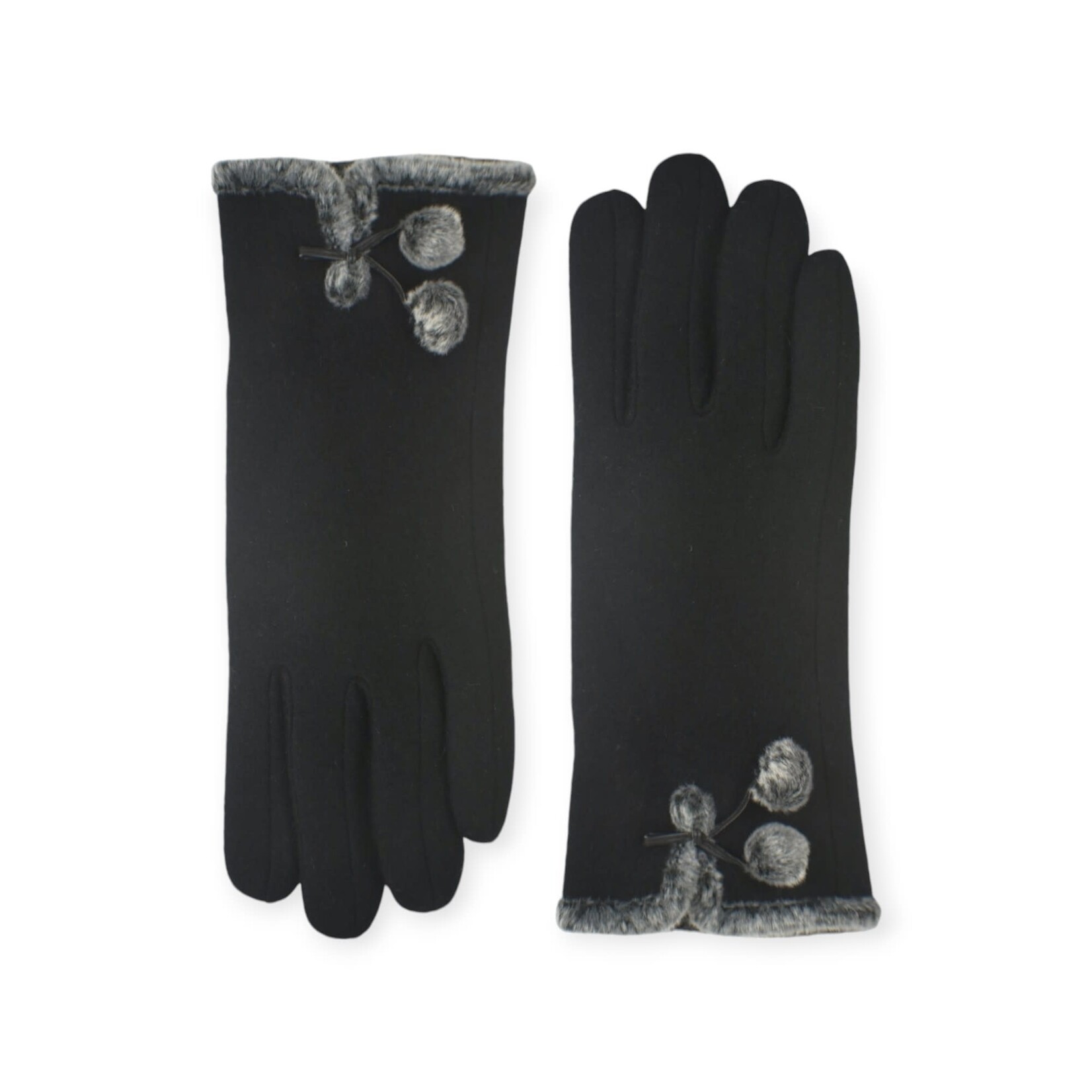 Shihreen Inc Wool Glove Fur Lining & Pom Pom