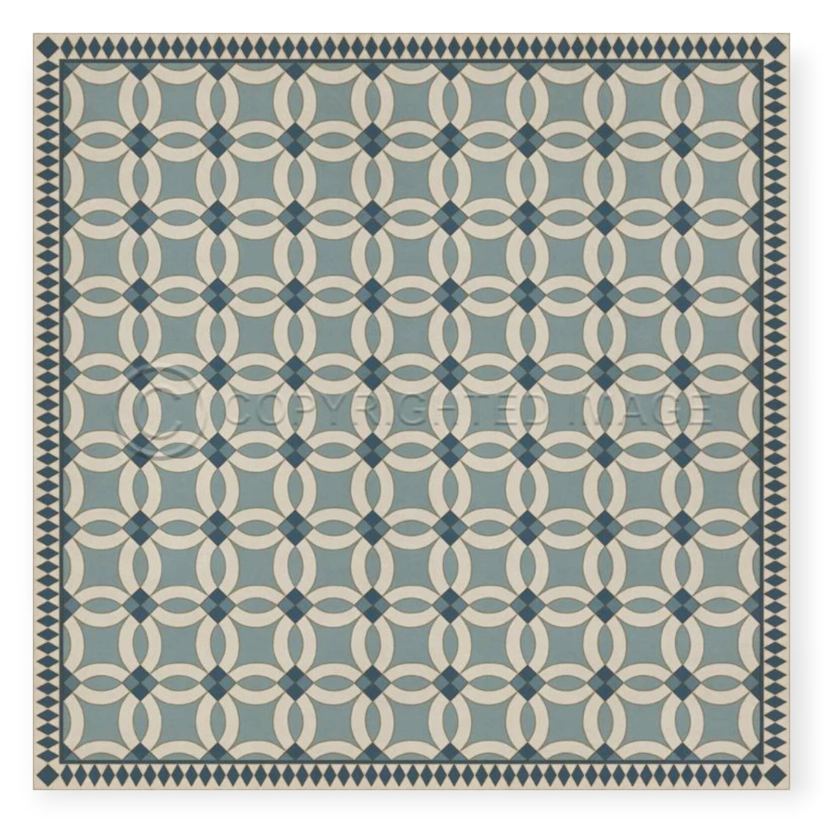 Wedding Ring Vintage Vinyl Floorcloths
