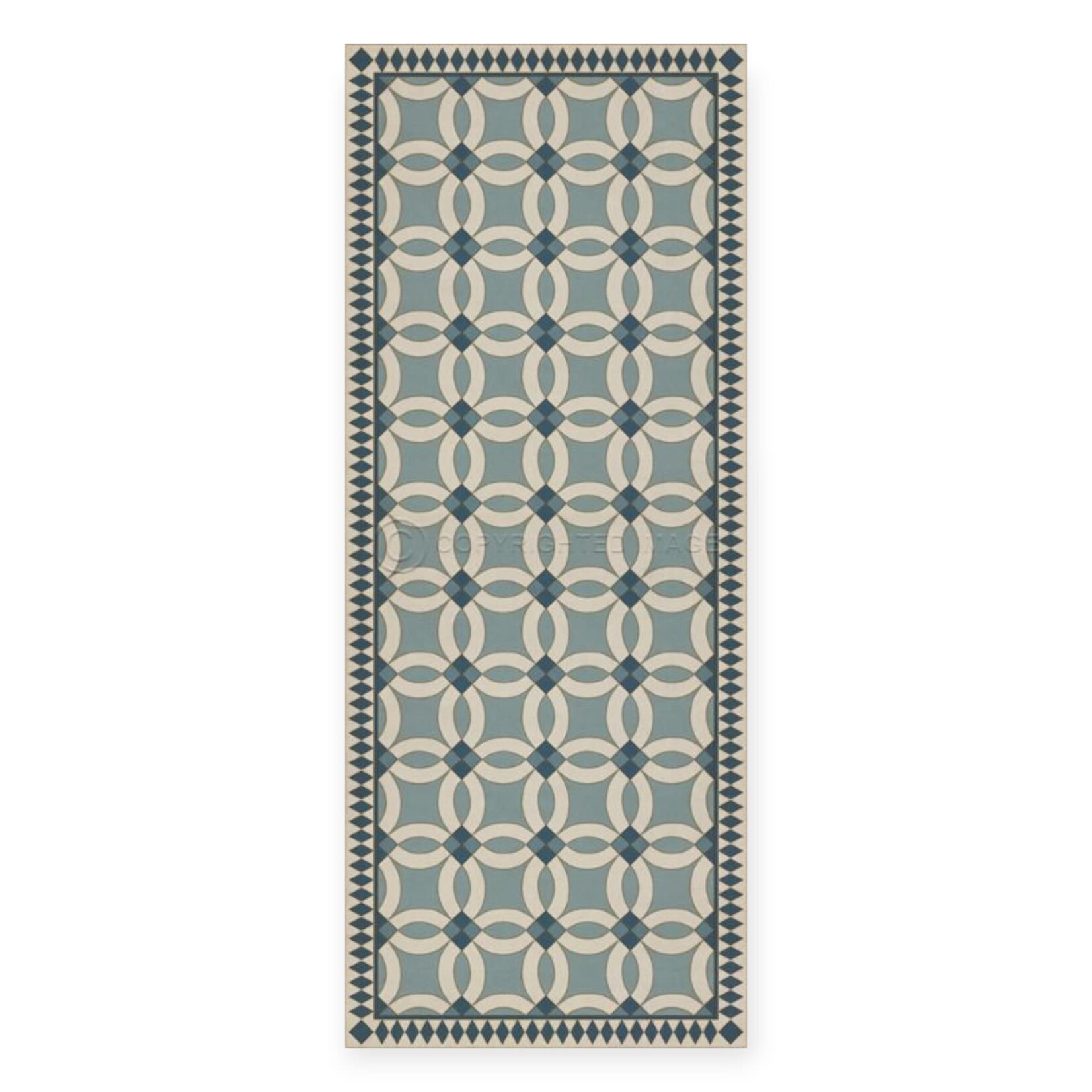Wedding Ring Vintage Vinyl Floorcloths