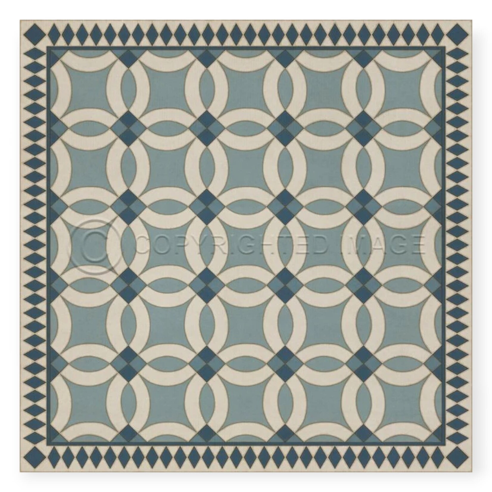 Wedding Ring Vintage Vinyl Floorcloths