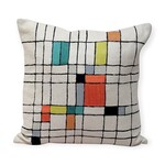 Natural Habitat Delaunay Mod Blocks Pillow