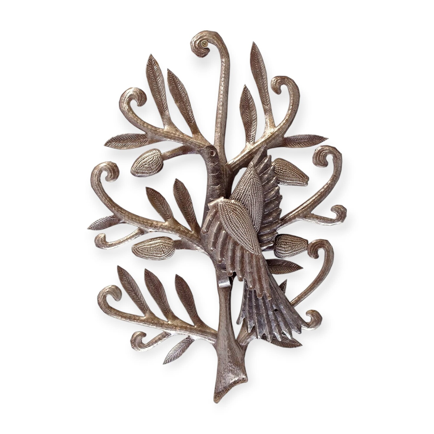 Haiti Fair Trade~ It's Cactus Hanging Bird in a Branch Wall Decor