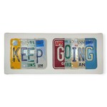 Matt Black Keep Going License Plates