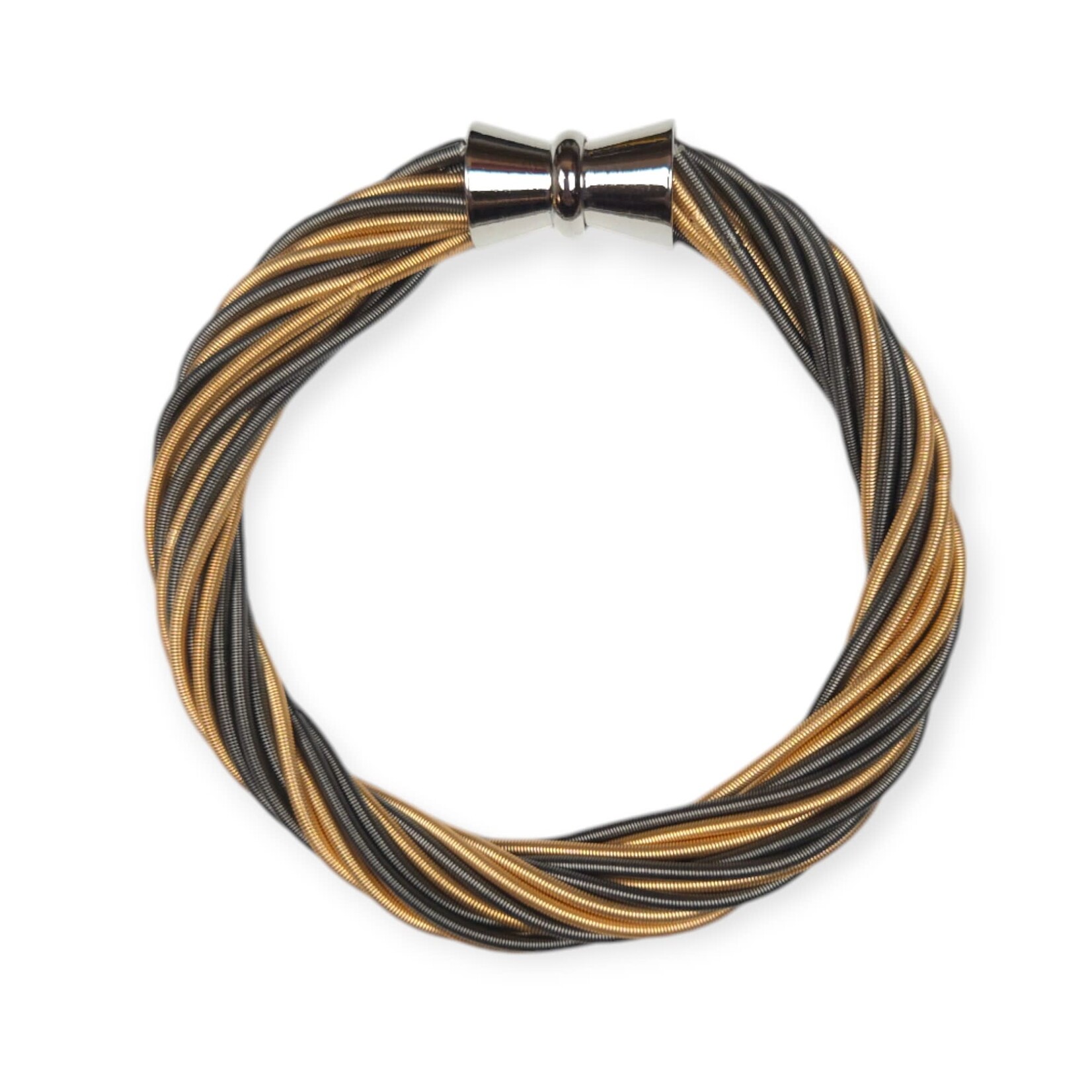 Piano Twist Bracelet Champagne & Slate