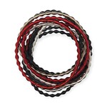 Adia Kibur Accessories Red, White & Black Coil Bracelet Set
