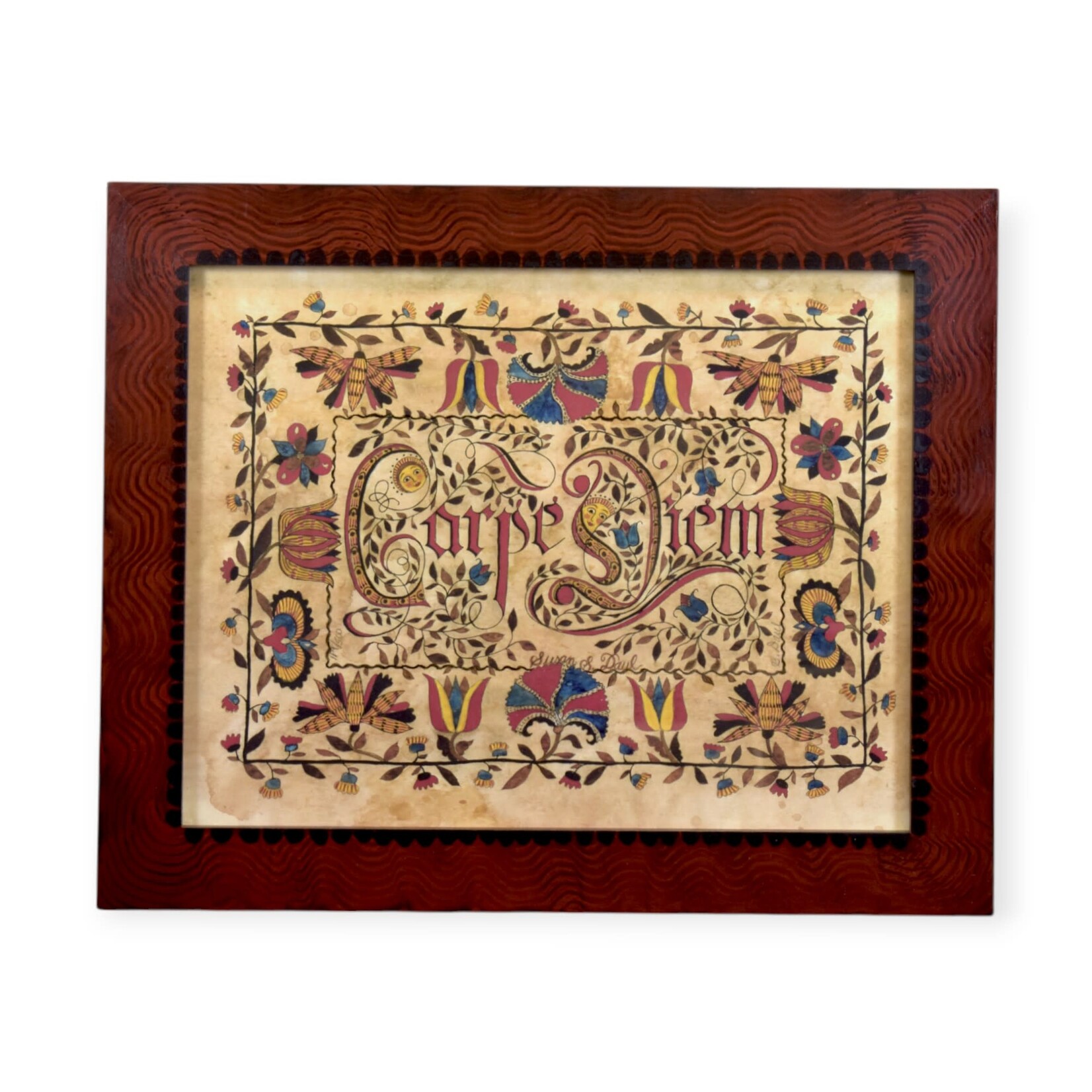 Susan Daul Large Carpe Diem Fraktur