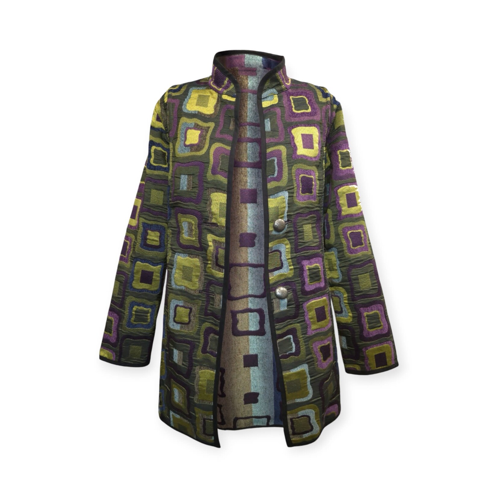Trimdin LLC Artisan Mid-length Symphony Jewel Reversible Jacket