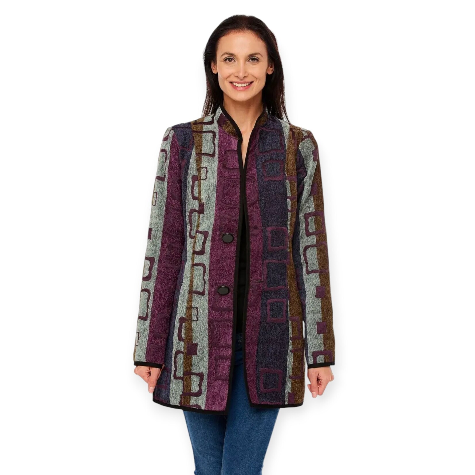 Trimdin LLC Artisan Mid-length Symphony Jewel Reversible Jacket