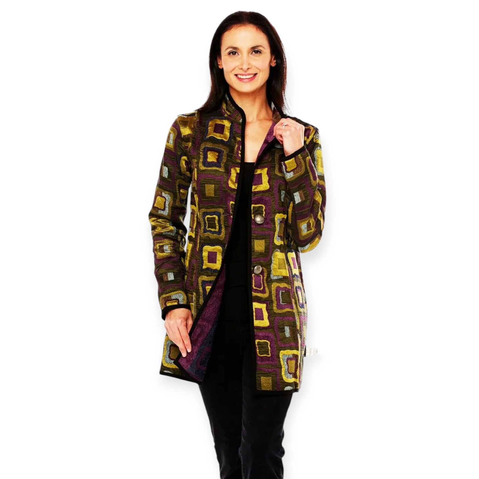 Trimdin LLC Artisan Mid-length Symphony Jewel Reversible Jacket