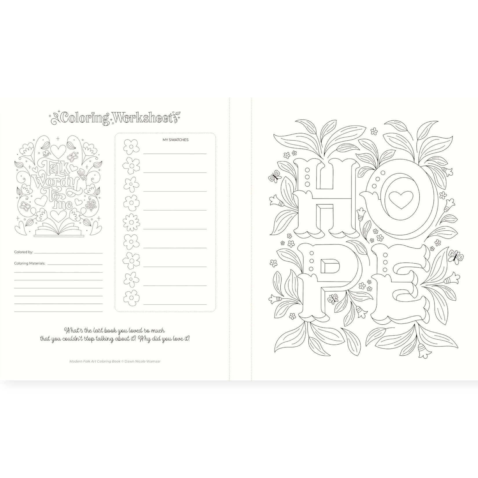 Schiffer Publishing Ltd. Modern Folk Art Coloring Book
