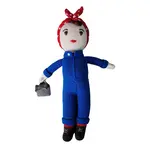 Global Goods Partners Rosie the Riveter Knitted Doll