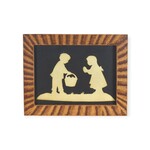 Pamela Dalton Boy & Girl w. basket Small Scherenschnitte