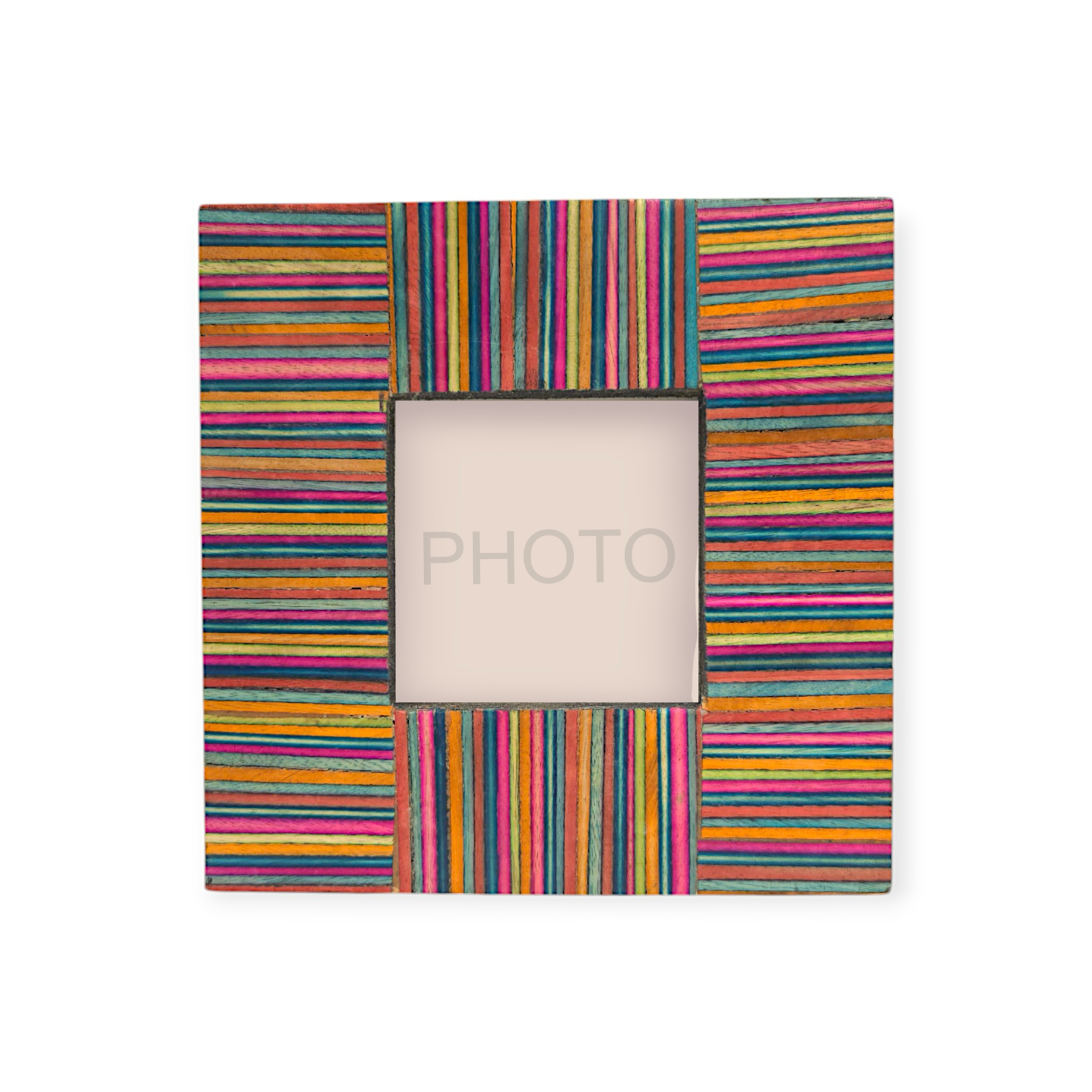 Paper High Dhari Papri Wood Multicolor Photo Frame