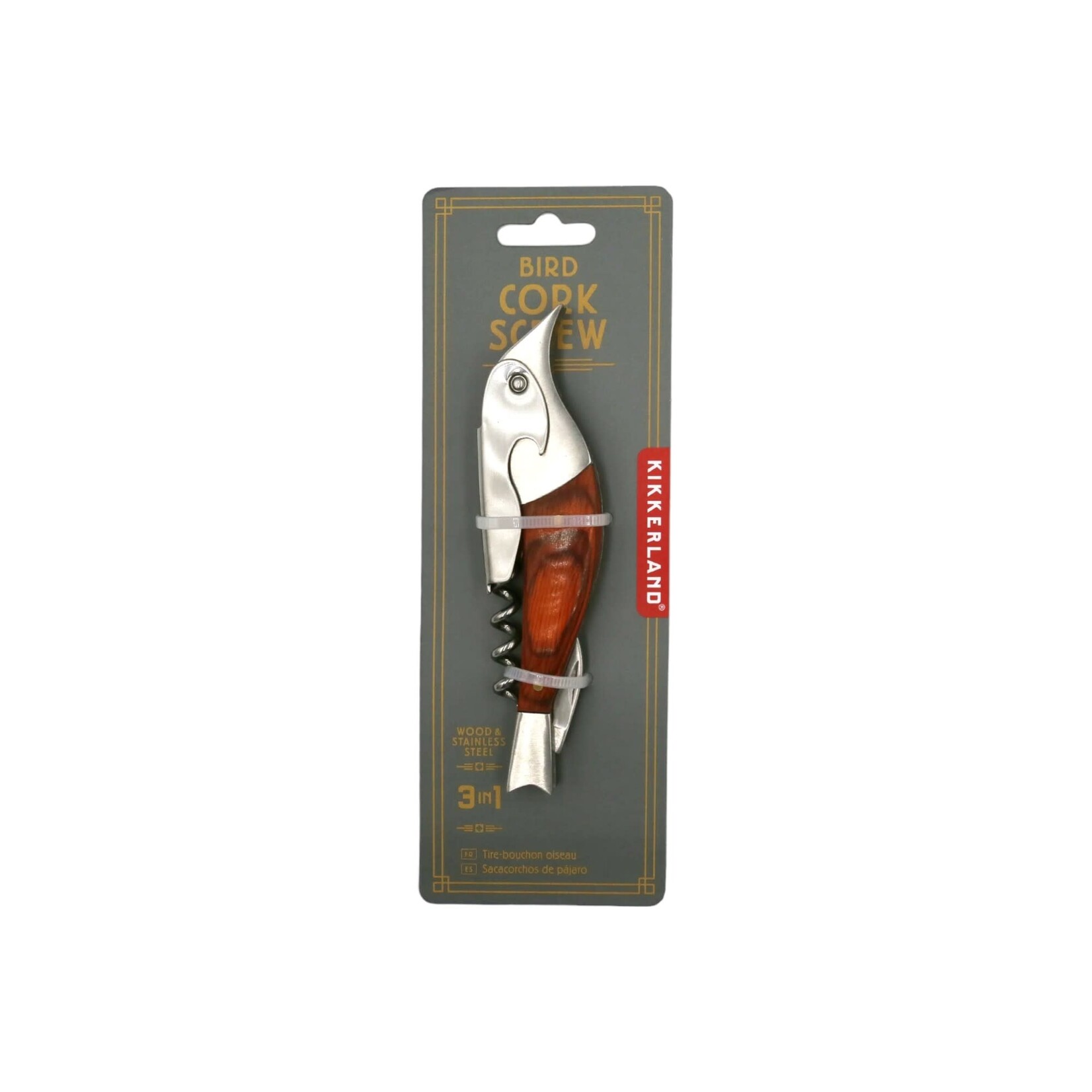 Kikkerland Design Bird Corkscrew