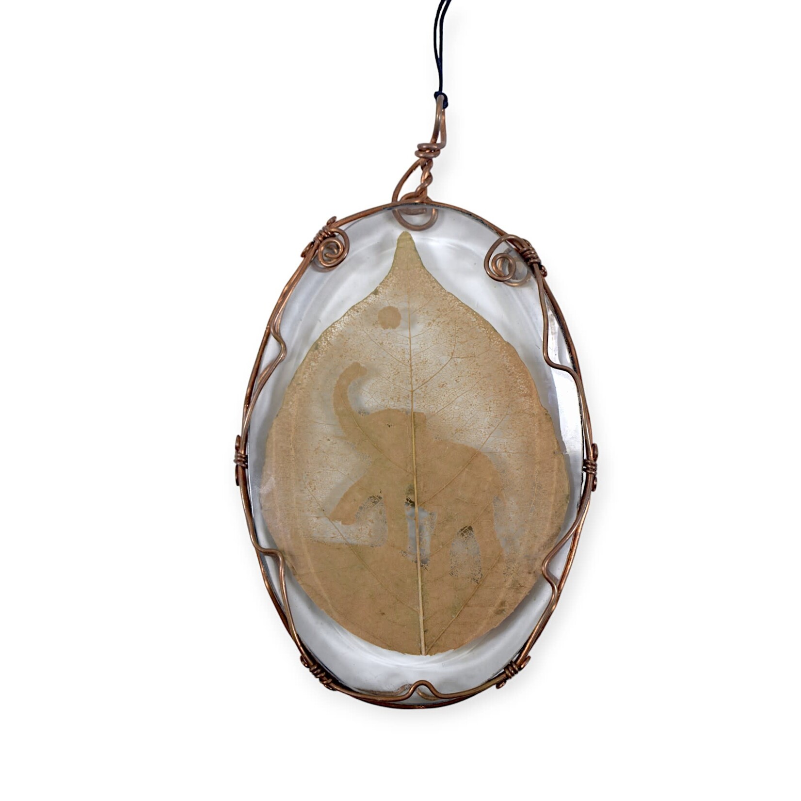 Jesus Leal Cut Leaf Elephant Hanging Pendant