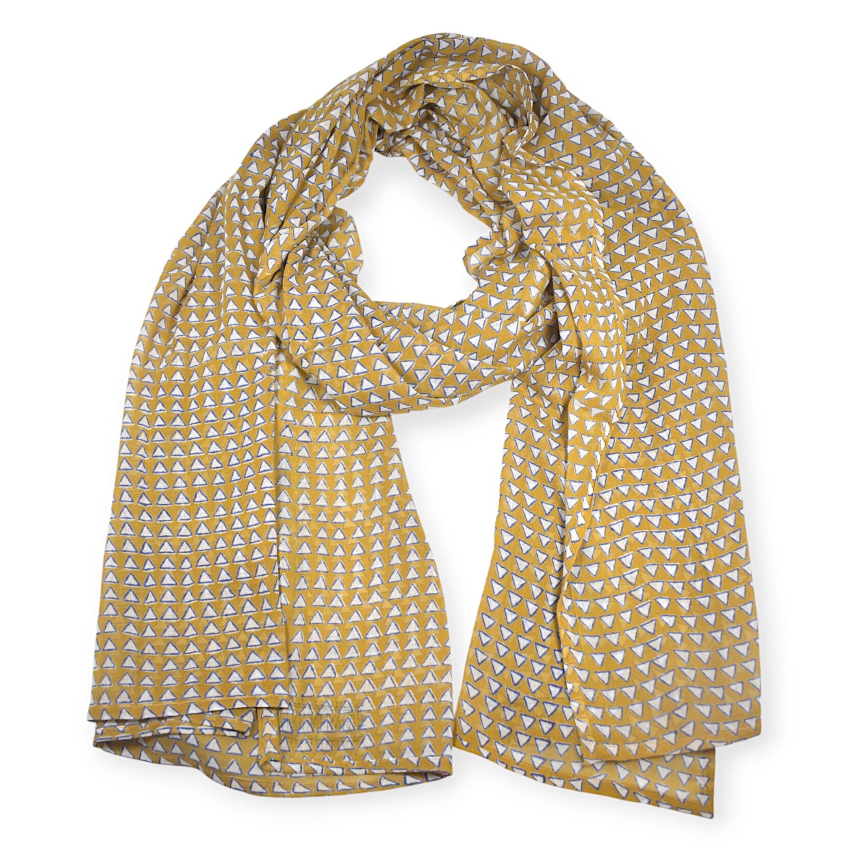 Graymarket Design Taos Gold Block Print Scarf