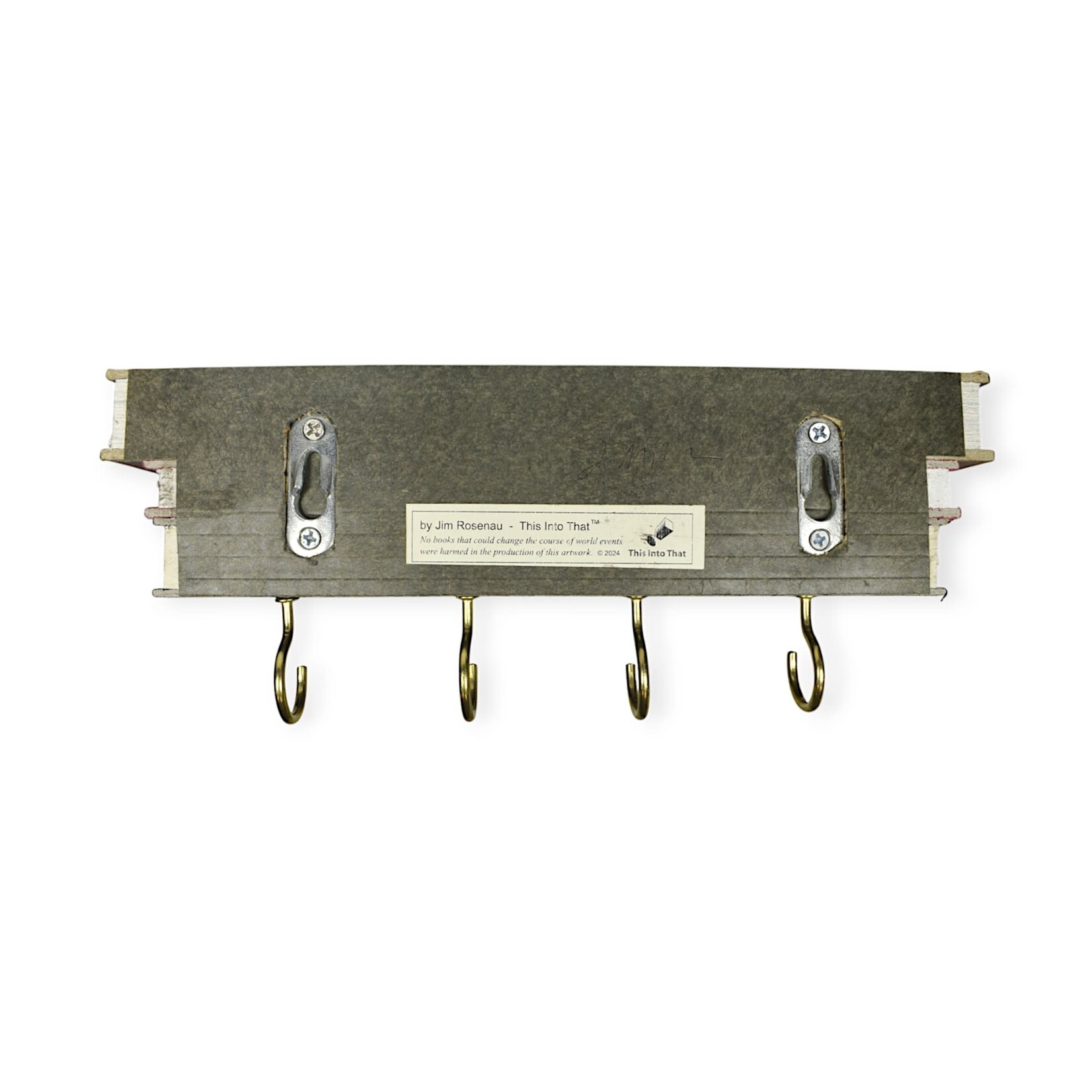 This Into That Book Spines Key Holder Ledge