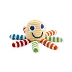 Pebble Plush Ocean Toy Rainbow Octopus Rattle