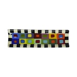 Case Island Glass Lucy Glass Platter Multi Blk/Wht Border