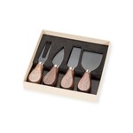 Abbott Set of 4 Wood Handle Cheese Knives