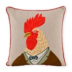 Karma Living Chicken Corduroy Pillow